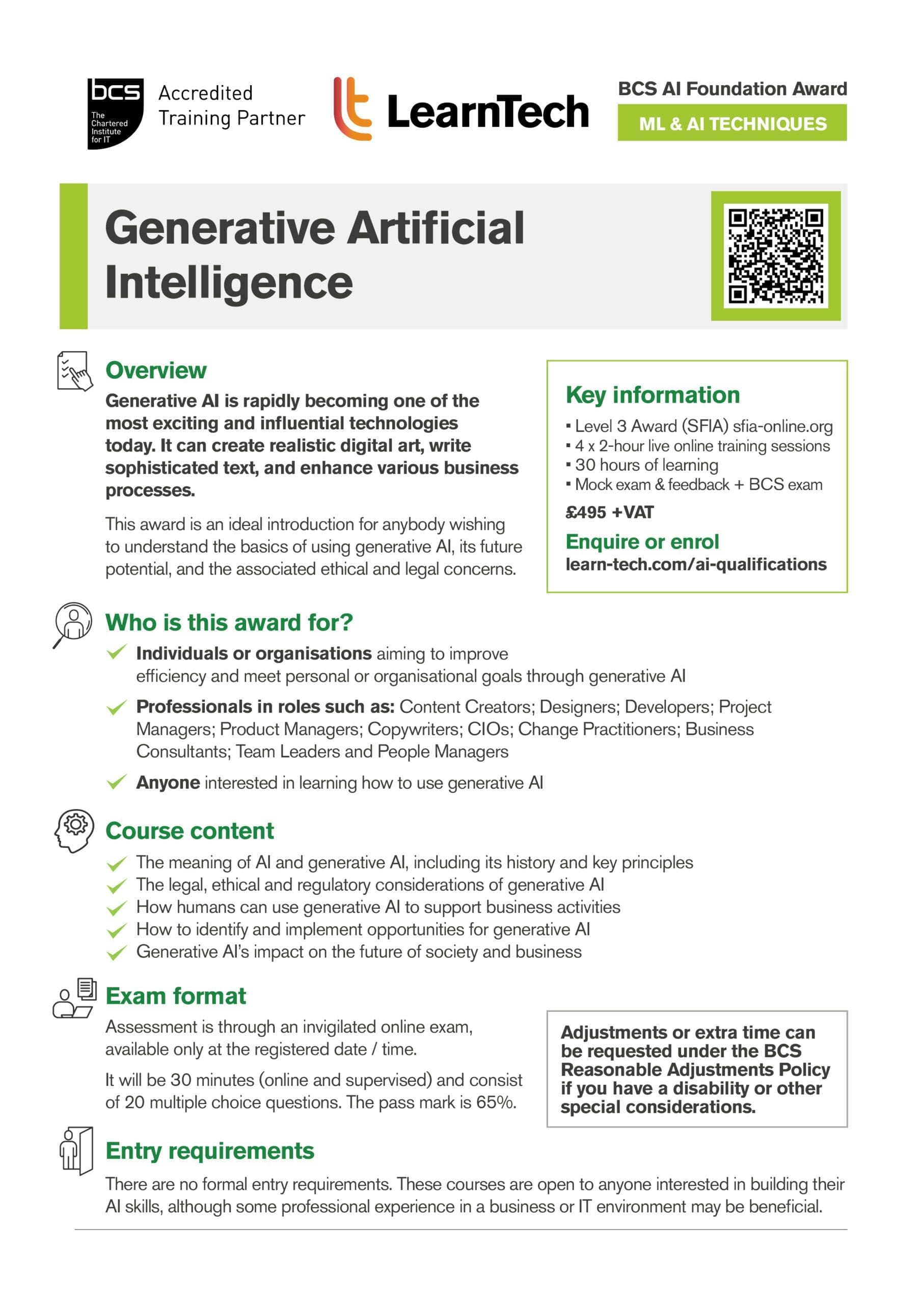 AI Data Specialist brochure